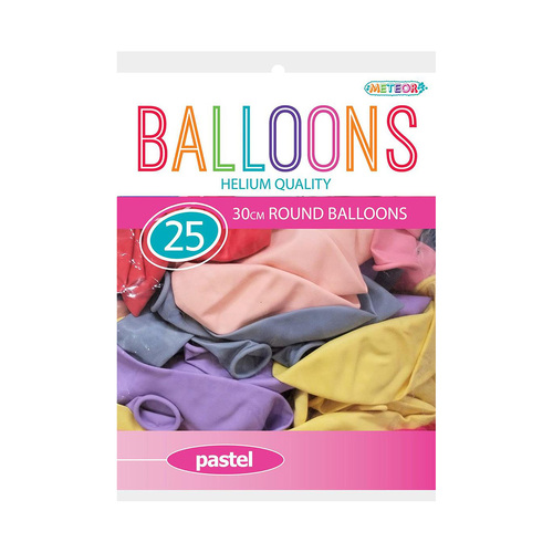 Assorted Pastel Macaron Balloons 30cm 25 Pack