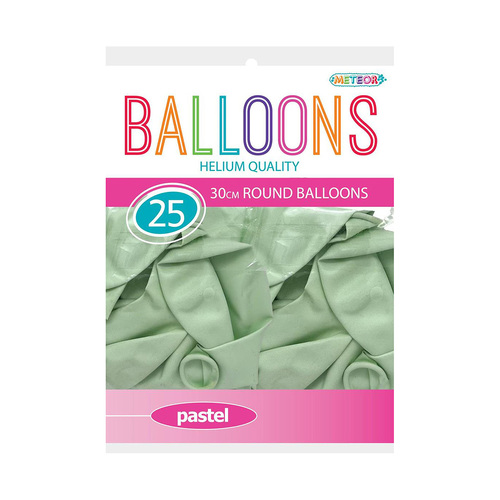 Green Pastel Macaron Balloons 30cm 25 Pack