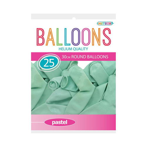 Tiffany Blue Pastel Macaron Balloons 30cm 25 Pack