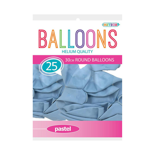 Blue Pastel Macaron Balloons 30cm 25 Pack