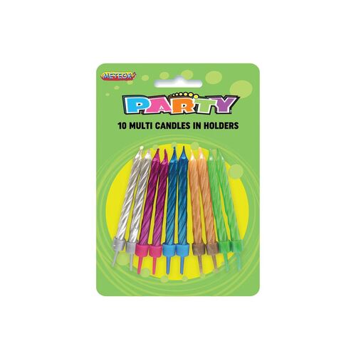Candles In Holders Assorted 10 Pack