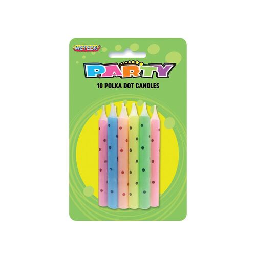 10 Large Polka Dot Candles