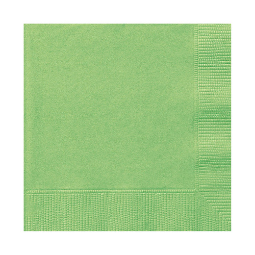 Lime Green Lunch Napkins 33cm x 33cm 50 Pack