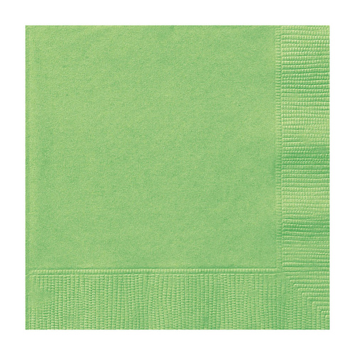 Lime Green Luncheon Napkins 2ply 33cm X 33cm 20 Pack