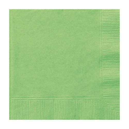 Lime Green Luncheon Napkins 2ply 33cm X 33cm 20 Pack