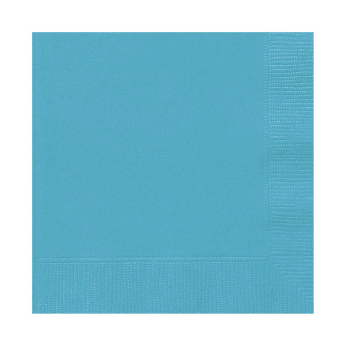 Caribbean Teal Luncheon Napkins 2ply 33cm X 33cm 20 Pack