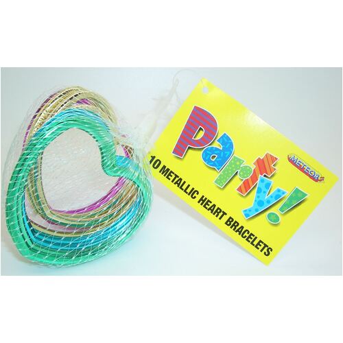 10 Met Heart Bracelets-Net Bag