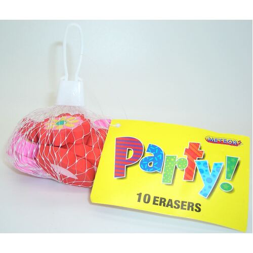 10 Girly Erasers - Net Bag