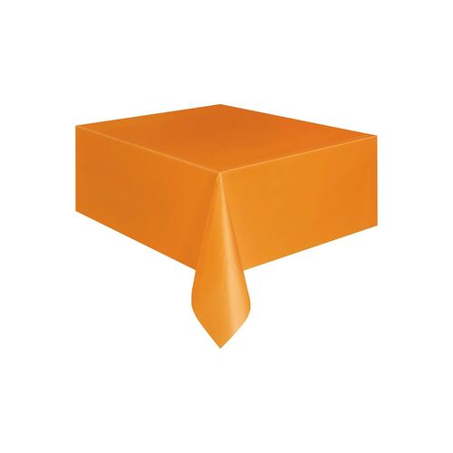 Orange Plastic Tablecover Rectangle 