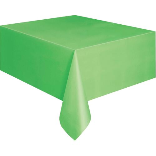 Lime Green Plastic Tablecover Rectangle 
