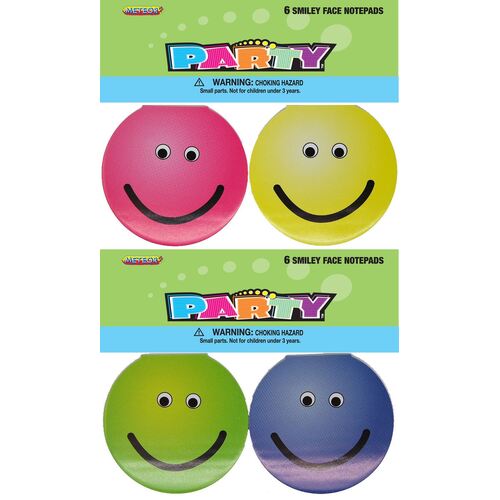 6 Smiley Face Note Pads