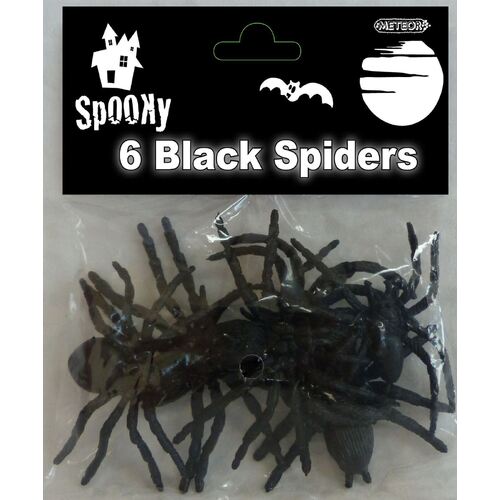 6 Black Spiders