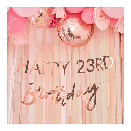 Mix It Up Rose Gold Customisable Happy Birthday Milestone Bunting