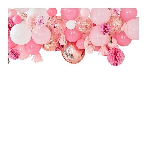 Mix It Up Blush And Peach Balloon And Fan Garland