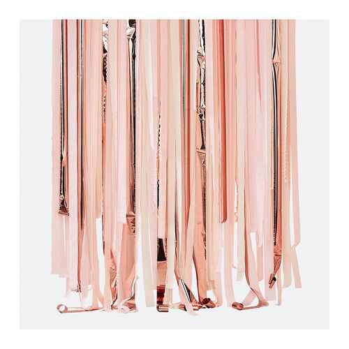 Mix It Up Pink And Rose Gold Streamer Backdrop