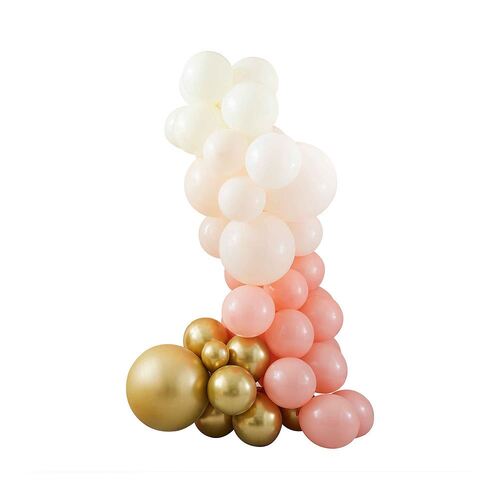 Mix It Up Peach & Gold Balloon Arch