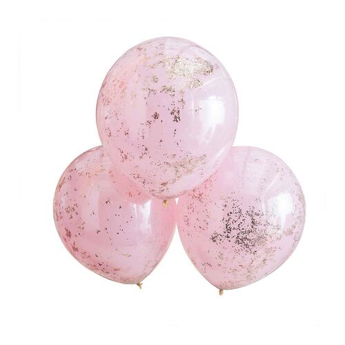 Mix It Up Balloons Double Stuffed Pink & Rose Gold 3 Pack
