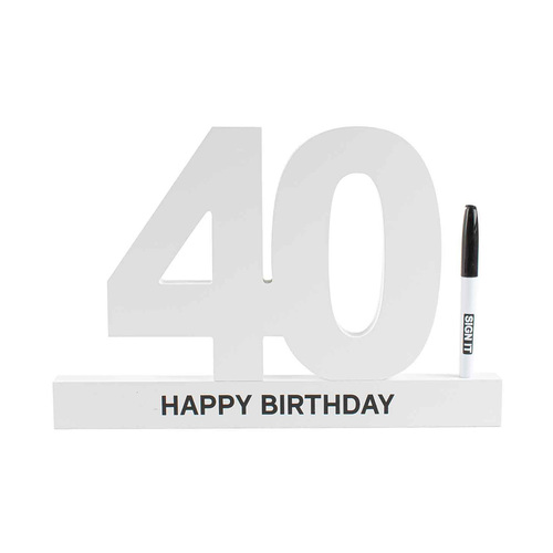 40th Birthday Signature Block
