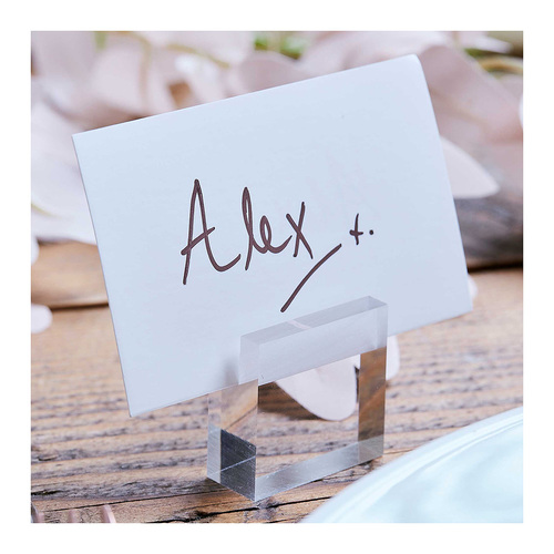 A Touch of Pampas Place Card Holders Acrylic Block 4 Pack