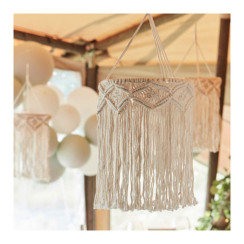 A Touch of Pampas Macrame Chandelier