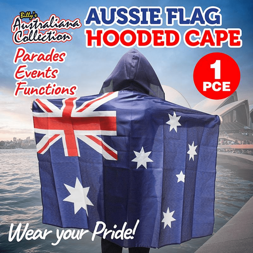 Australian Flag Hooded Cape