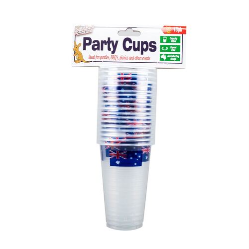 Australian Flag Design Party Cups 18 Pack