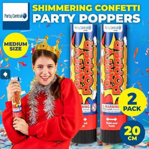 Party Popper 20cm 2 Pack
