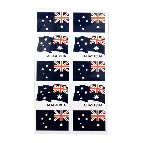 Tattoos Temporary Australian Flag Design 10 Pack