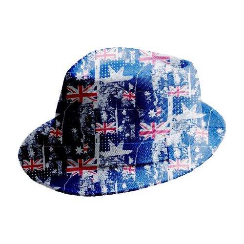 Fedora Hat Adults Printed Australiana Design