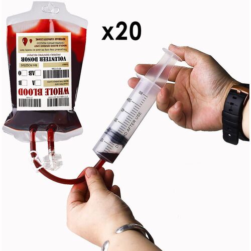 Party Blood Bags for Drinks 20 Pack