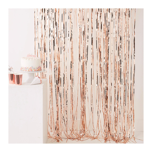 Pick & Mix Rose Gold Fringe Curtain Rose Gold