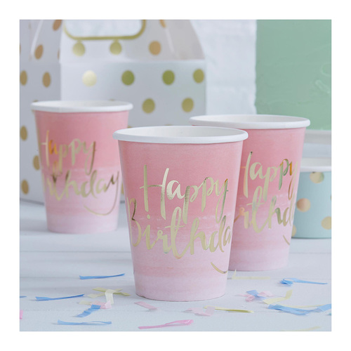 Pick & Mix Paper Cups Ombre 8 Pack