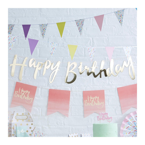 Pick & Mix Happy Birthday Foiled Backdrop