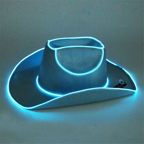 Light Up Cowgirl Blue Hat