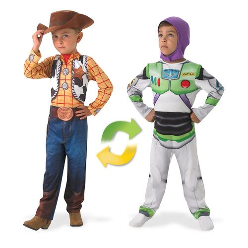 Woody To Buzz Lightyear Deluxe Reversible Child Costume