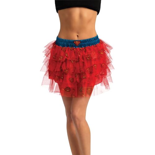 Supergirl Skirt With Sequins Adult Standard