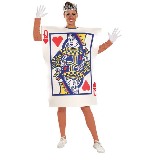 Queen Of Hearts Playing Card Costume Adult