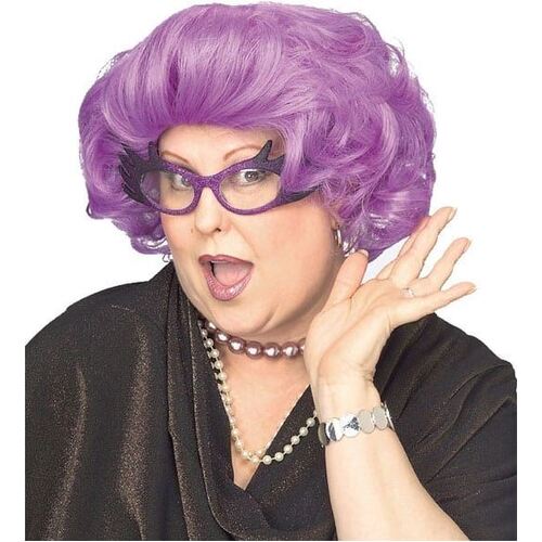 The Dame Purple Wig  Adult