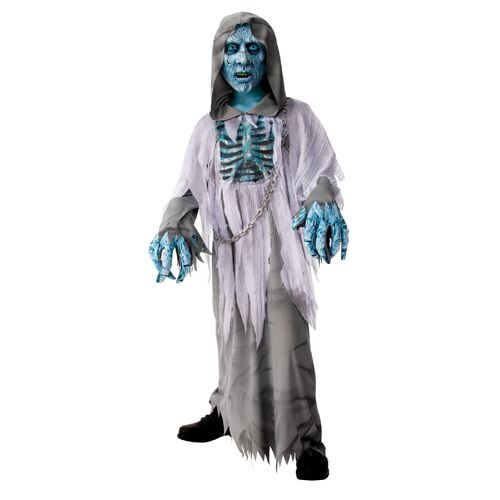 White Demon Hooded Robe Costume Child