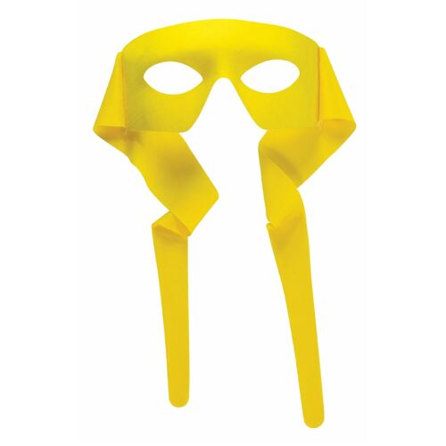 Hero Mask With Rear Tie  Yellow  Adult