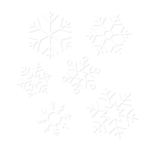 Rustic Christmas Snowflake Window Stickers 24 Pack