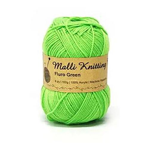 100g Fluoro Green Yarn 100g