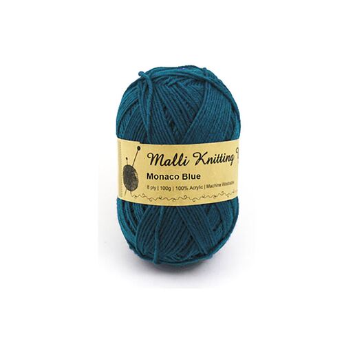 100g Monaco Blue Yarn   