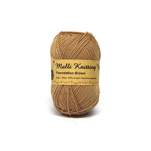 100g Foundation Brown Yarn 
