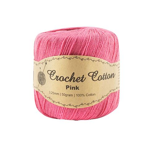 50gram Pink Crochet Cotton Ball
