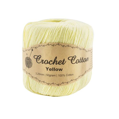 50gram Yellow Crochet Cotton Ball