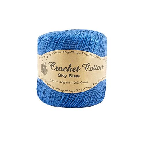 50gram Sky Blue Crochet Cotton Ball