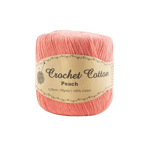 50gram Peach Crochet Cotton Ball
