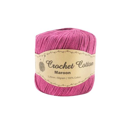 50gram Maroon Crochet Cotton Ball