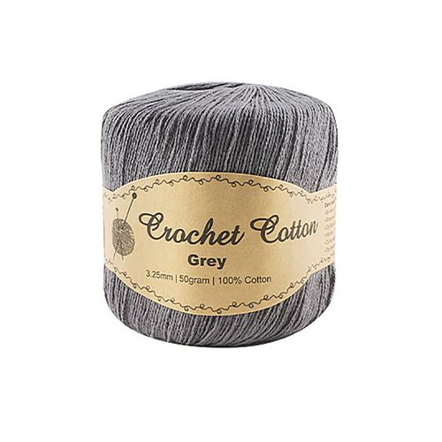50gram Grey Crochet Cotton Ball